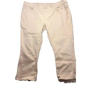 Levi's 24W Women's Jeans Plus Size Capri Beige Pull On Stretch